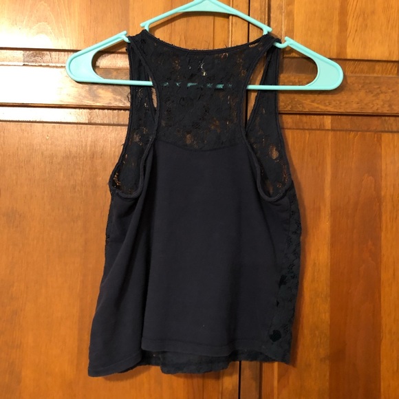 Sheer Lace Tank Top Navy Blue Size XS - Picture 5 of 5